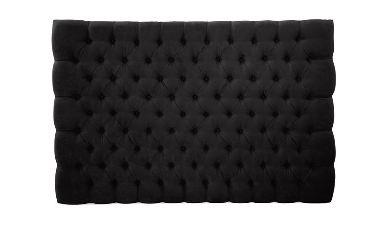Sängynpääty Celine 160 cm Sametti - Musta – kuva 1/1