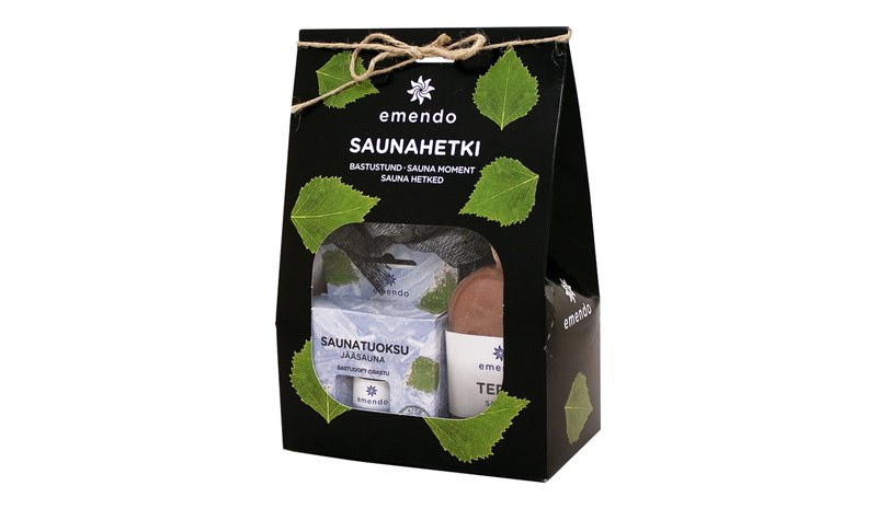 Emendo Saunahetki: Jääsauna 10ml +mv pk + Tervanarusaippua 180g