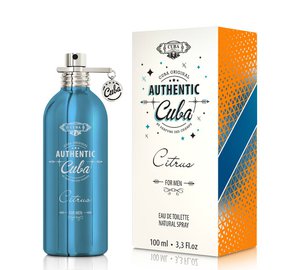 Vyrams skirta tualettivesi Cuba Authentic Citrus EDT, 100 ml