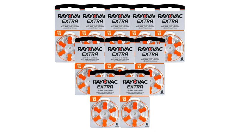 Rayovac Extra Advanced 13 paristot kuulokojeille, 60 kpl