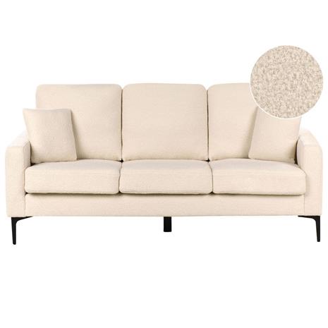 3-istuttava sohva Gavle - Beige, musta/Bouclé