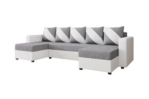 Midfeld 4-sits Hörnbäddsoffa White/Grey -