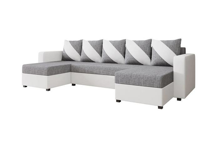 Midfeld 4-sits Hörnbäddsoffa White/Grey -