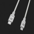 „Evelatus“ USB-C–Lightning-kaapeli 1,2 m, 60 W (MFI09), alumiinikuori, punottu, valkoinen