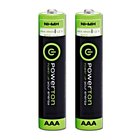 Ladattavat AAA-paristot, 1.2V, 900 mAh, Powerton, 2 kpl