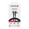 Swissten L Type Textile Universal Quick Charge 3.1 USB to Lightning Data and Charging Cable 1.2m Black – kuva 1