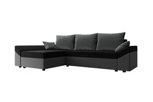 Midfeld 3-sits Hörnbäddsoffa Dark Grey/Black -