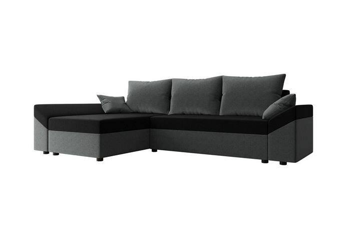 Midfeld 3-sits Hörnbäddsoffa Dark Grey/Black -