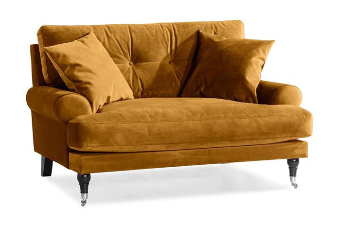 Loveseat Webber Sametti - Meripihka Kromi