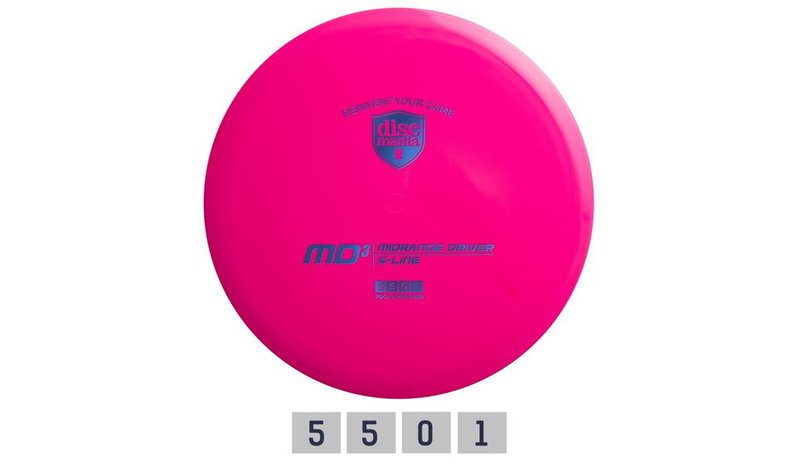 Diskgolfo diskas Midrange Driver S-Line MD3 rožine