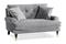 Loveseat Webber Sametti - Hopeanharmaa Messinki – kuva 1