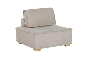 1-sitssoffa Beliani Tibro Beige, ljust trä Beige\\Light colored wood -
