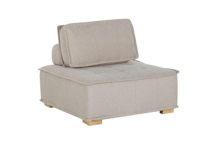 1-sitssoffa Beliani Tibro Beige, ljust trä Beige\\Light colored wood -