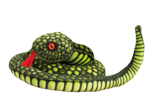 Pehmolelu Käärme, vihreä, 100 cm