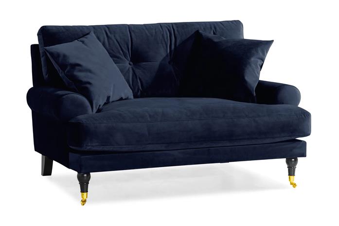 Loveseat Webber Sametti - Yönsininen Messinki