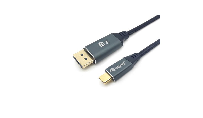 USB A - USB-C kaapeli Equip 8K/60Hz Harmaa 2 m