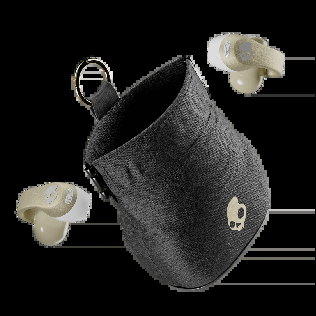 Skullcandy Push 720 Open Ear Wireless nappikuulokkeet, musta/hopea