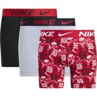 Nike Bokserit 3-pack Just Do It - Punainen/Valkoinen/Musta