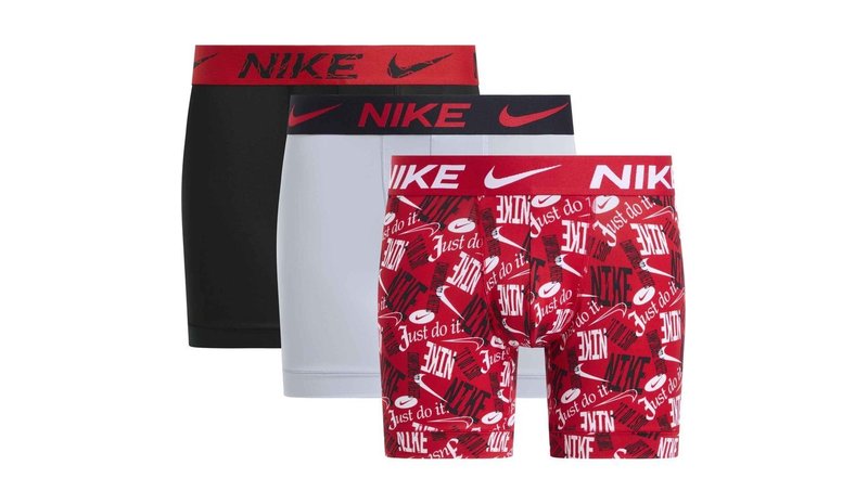 Nike Bokserit 3-pack Just Do It - Punainen/Valkoinen/Musta