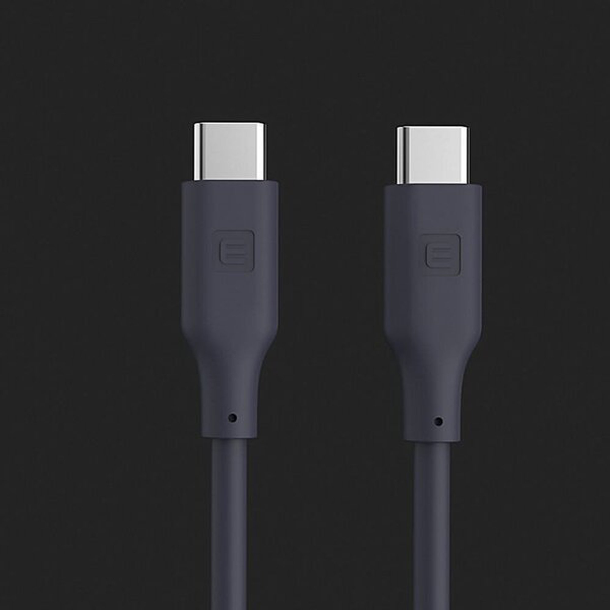 Evelatus USB C - USB C silikoninen kaapeli 1,2 m, 60 W / 20 V, 3 A, lämpimän harmaa