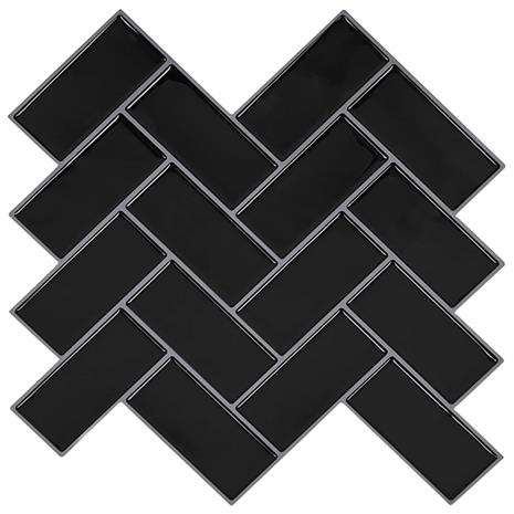 vidaXL Koristeelliset tarrat 10 pcs Musta 30 x 30 x 0,8 cm