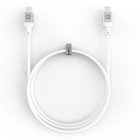 Evelatus Premium USB-C to USB-C Kaapeli 2M 60W 3.2A Alumiininen Kierretty Valkoinen