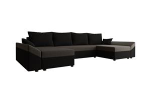 Midfeld 4-sits Hörnbäddsoffa Brown/Black -