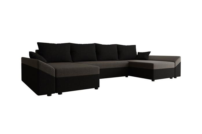 Midfeld 4-sits Hörnbäddsoffa Brown/Black -
