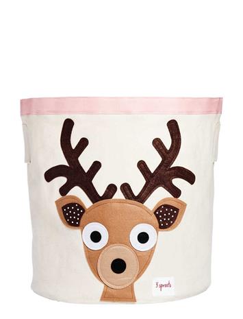3 Sprouts Storage Container Round Home Kids Decor Storage Storage Baskets Cream 3 Sprouts
