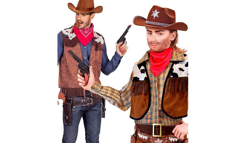 MUSTA COWBOY-PISTOOLI 23 cm