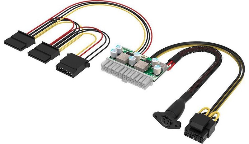 AKASA 200W DC-PC ATX-sovitin, 4-nastainen DIN-liitin