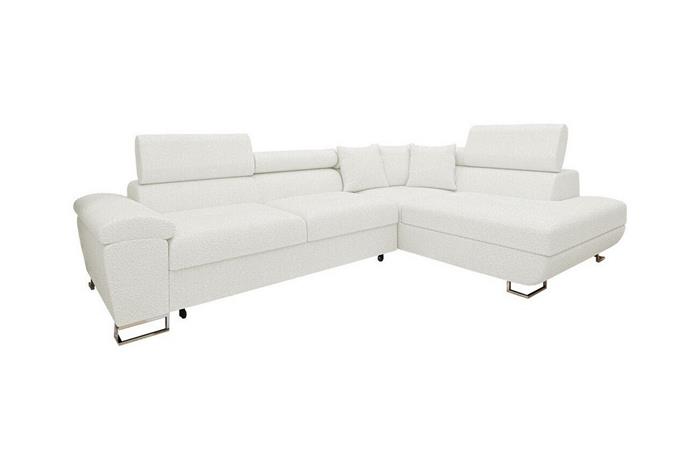 Reginia 3-sits Hörnbäddsoffa White -