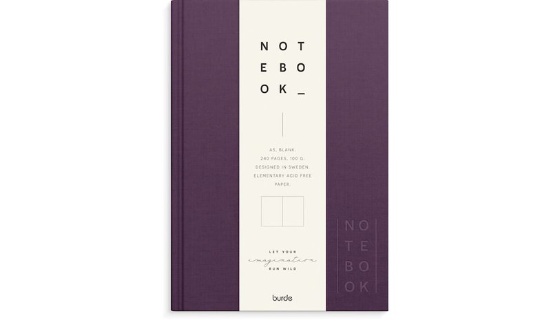Notebook Textile Plum Blank A5 Burde – kuva 1/2