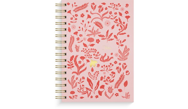 Notebook A5 Pink Botanical Burde – kuva 1/2