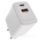 Verkkolaturi EMOS 1xUSB-A, 1xUSB-C GAN PD 20W valkoinen
