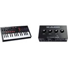 M-Audio Oxygen Pro Mini-32 -näppäimet USB MIDI -näppäimistön ohjain ja M-Track-duo-Audio-käyttöliittymä/USB-äänikortti nauhoittamiseen, suoratoistoon, podcasting XLR-, Line- ja DI-tuloihin