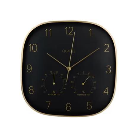 Seinäkello lämpömittarilla ja analogisella näytöllä 29cm
