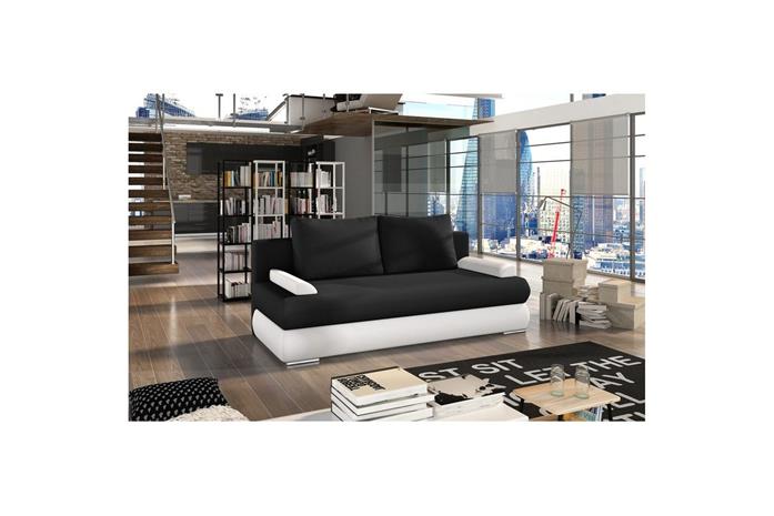 Sohva Eltap Milo 213x95x90 cm - Soft 11, Soft 17, Musta, Valkoinen