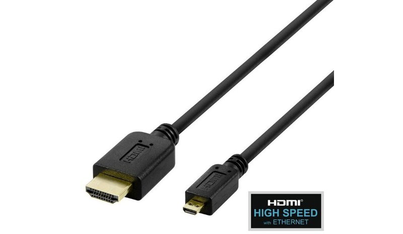 Deltaco, HDMI - micro HDMI, 4K UHD in 60Hz, 2 m