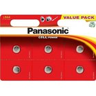 Alkaliparistot Panasonic 1,5V LR44 6 kpl