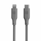 „Evelatus“ USB C ? „Lightning“ silikoninen kaapeli 1,2 m (MFI10CL) 60 W / 20 V 3 A harmaa