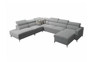 Galbally 5-sits Hörnbäddsoffa Light grey -