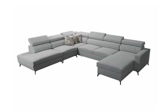 Galbally 5-sits Hörnbäddsoffa Light grey -