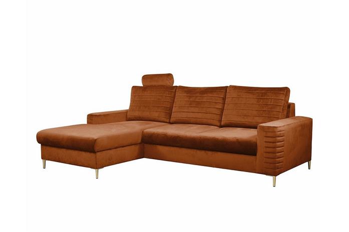 Kintore 3-sits Hörnbäddsoffa Dark Orange -