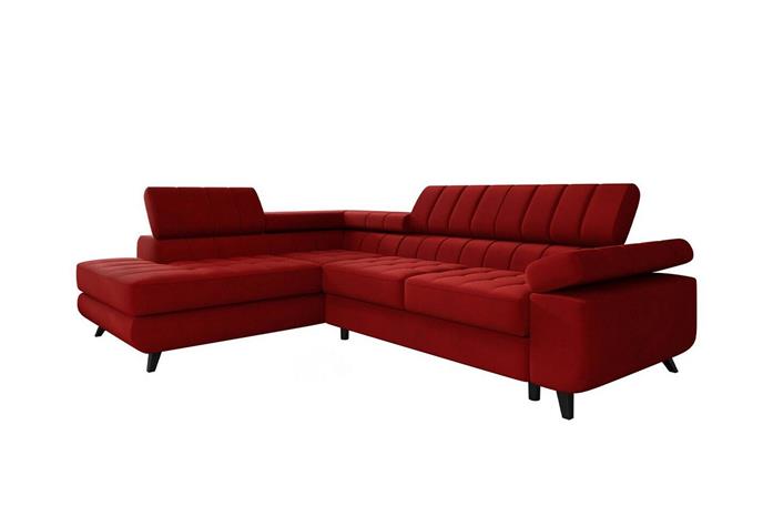 Kintore 3-sits Hörnbäddsoffa Red -