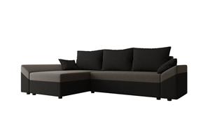 Midfeld 3-sits Hörnbäddsoffa Black/Brown -