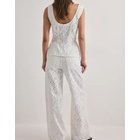 Gina Tricot - Valkoinen - Broderie Denim Jeans