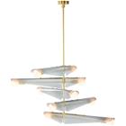 Tala Sycamore 5 Ceiling Lamp Brass / Dawn Grey - Riippuvalaisimet Messinki - SYCM-5TIER-CDL-DG-01-EU