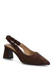 Bianco Biamaralyn Scrunchie Slingback Faux Suede - Brown - 41