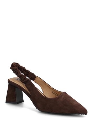Bianco Biamaralyn Scrunchie Slingback Faux Suede - Brown - 41